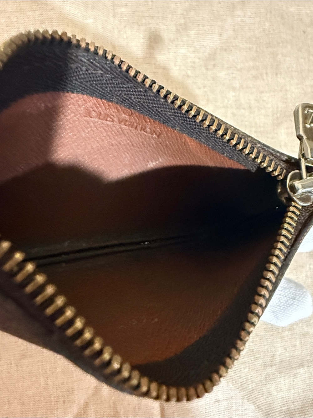 Authentic Louis Vuitton Brown Monogram Zip coin Mini Card Holder - Picture 6 of 10